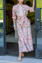 The Exclusive Patterned Shirt Dress – Belted Silhouette