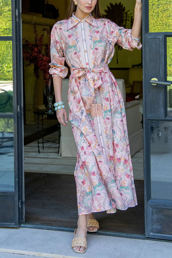 The Exclusive Patterned Shirt Dress – Belted Silhouette