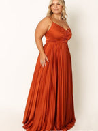 Camisoles Green Formal Dress Crimp Maxi Dresses