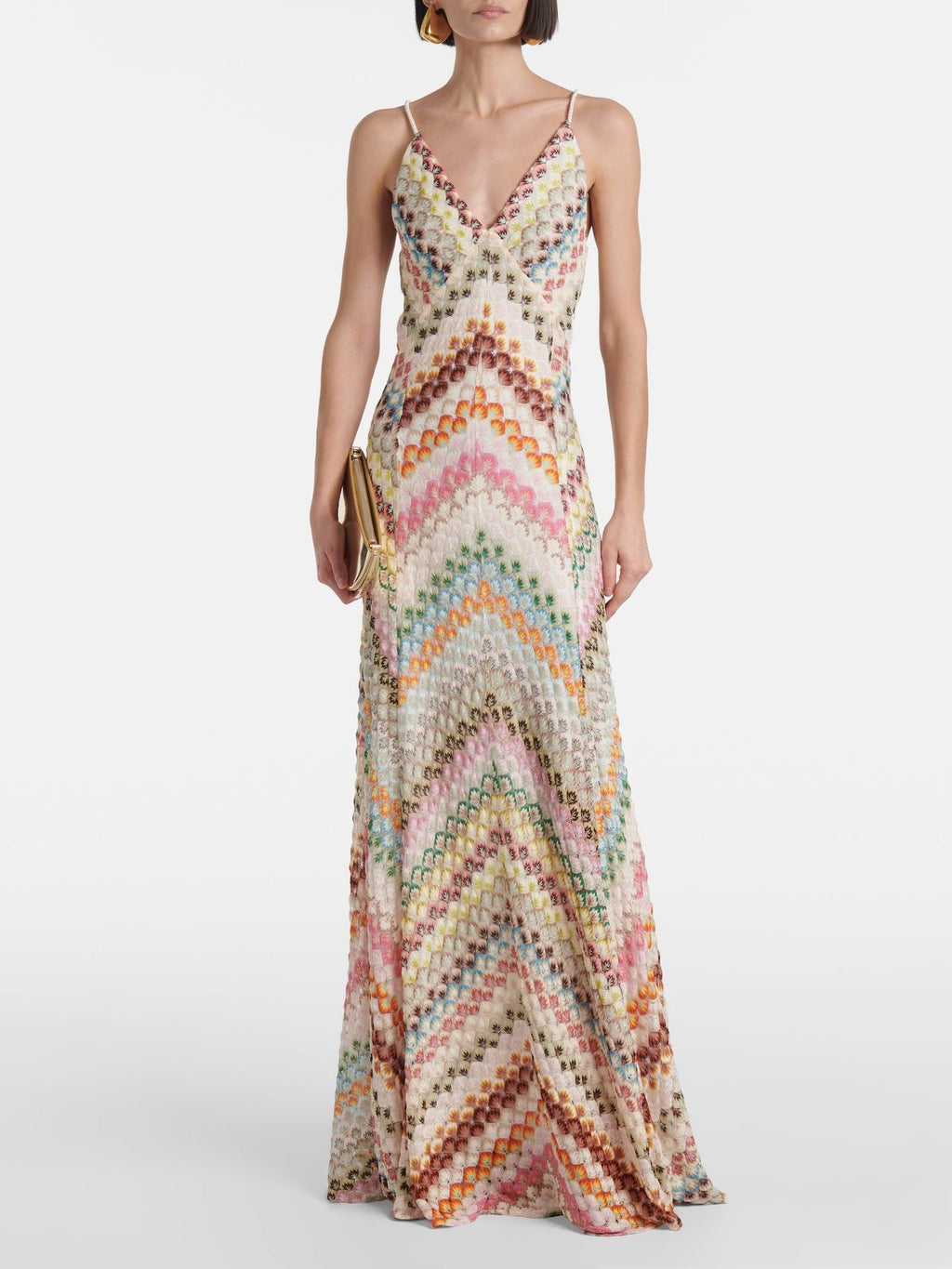 Colorful Crochet Lace Camisole Maxi Dress
