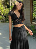 Silk Chiffon Cardigan T-shirt Loose See-through Long Dress With Tie