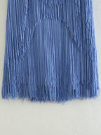 Halter Sleeveless Tassel Mini&Short Dresses