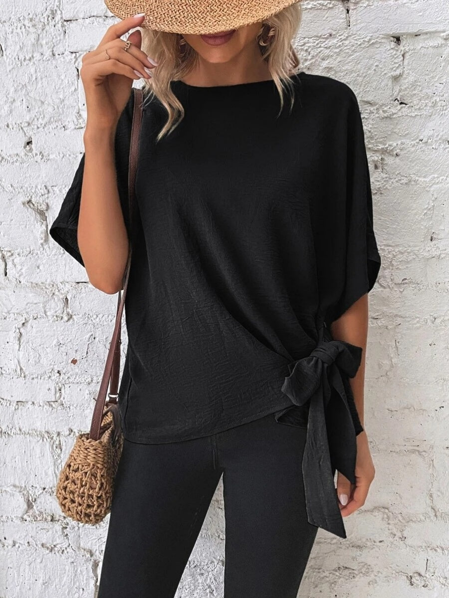 Batwing Sleeve Loose Casual Short-sleeved T-shirt