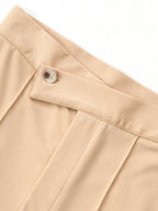 Mildly Spicy High Waist Buttons Wide-leg Pants Pants