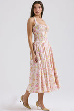 Adabella Cotton Halter Midi Sundress