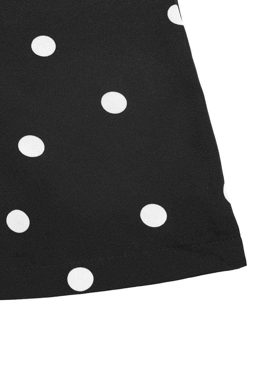 Retro Polka Dots High-waisted Wide-leg Pants Vacation Jumpsuits