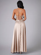 Slimming, Figure-hugging Backless Halter-neck Long Dress