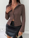 Long sleeve Stripes Slim fit Shirts