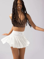 Culottes Sports Pocket Mesh High Waist Skirts