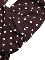 Halter V-neck Polka Dots Vacation Retro Maxi Dresses