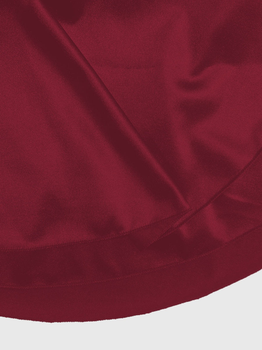 V-neck Camisoles Satin Mini&Short Dresses