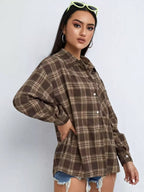 Plaid Oversize Coat Shirts