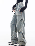 High waisted slimming versatile Cargo Jeans