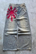 American Vintage Floral Denim Jeans