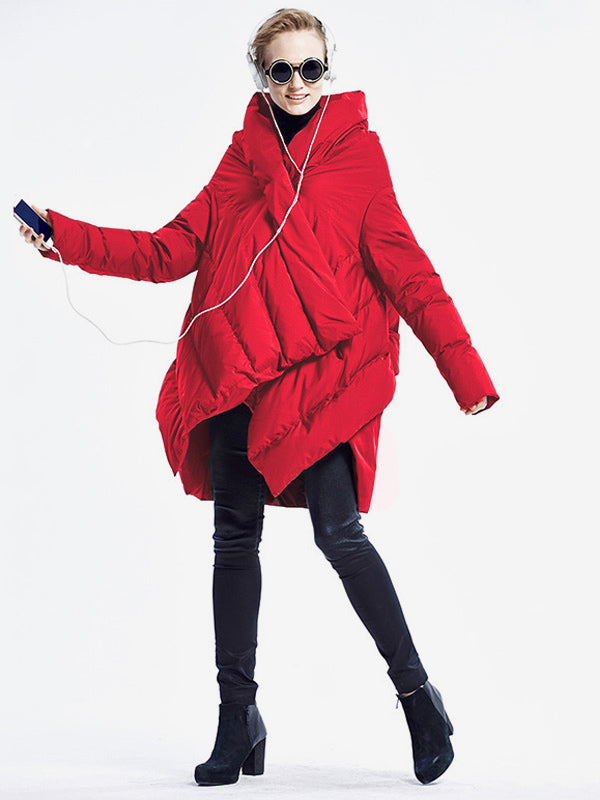 Women's Down Jacket Irregular Duck Down