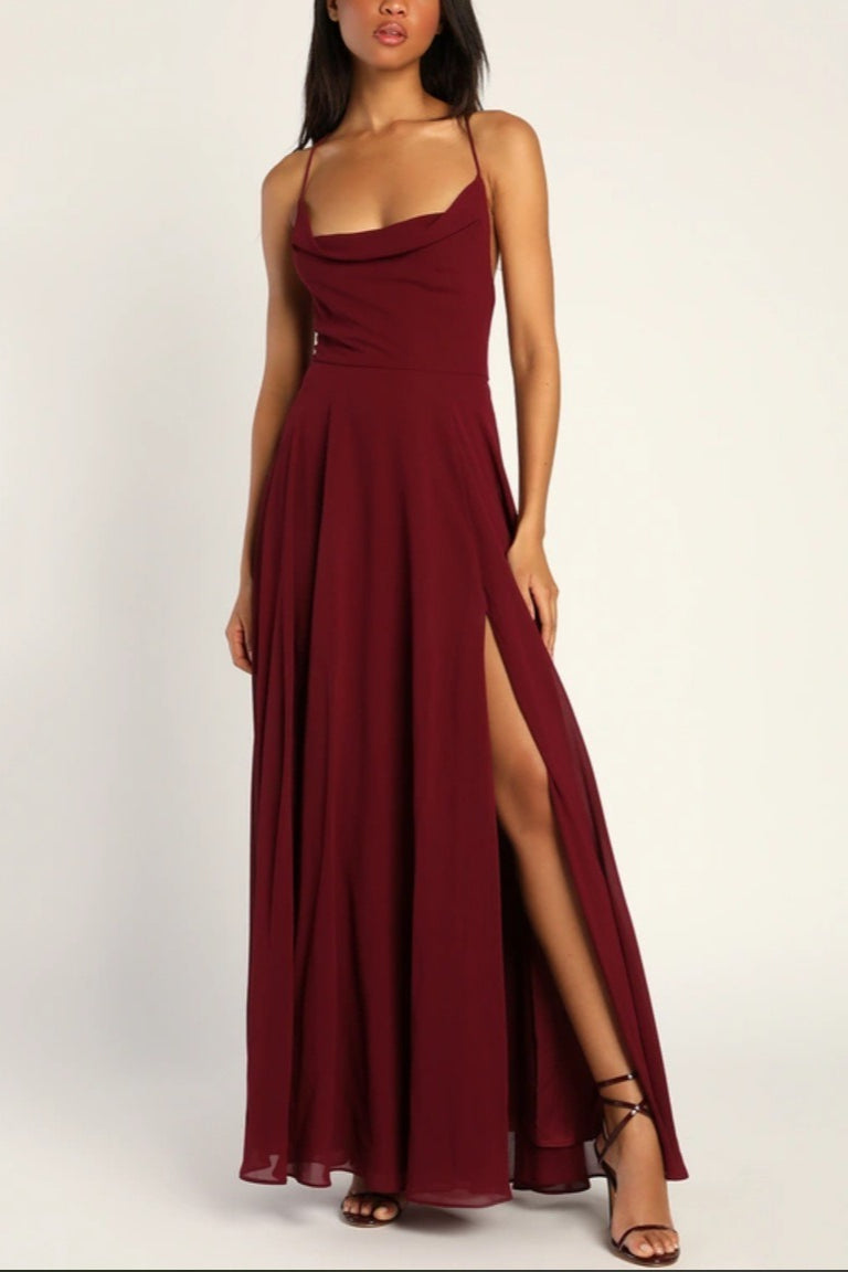 Halter Backless Maxi Dress