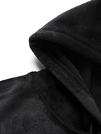 Grunge Rhinestone Print Zip Up Hoodie