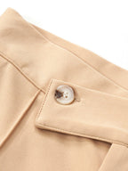 Mildly Spicy High Waist Buttons Wide-leg Pants Pants