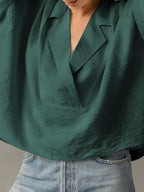 Short-sleeved Collared Casual Loose T-shirt