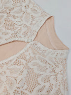 Lace Cutout Bodycon Bell Sleeves Mini&Short Dresses
