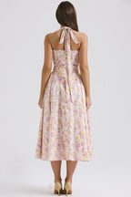 Adabella Cotton Halter Midi Sundress