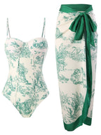 One-piece Swimsuit, Tight-fitting And Slimming, Retro-style Strappy