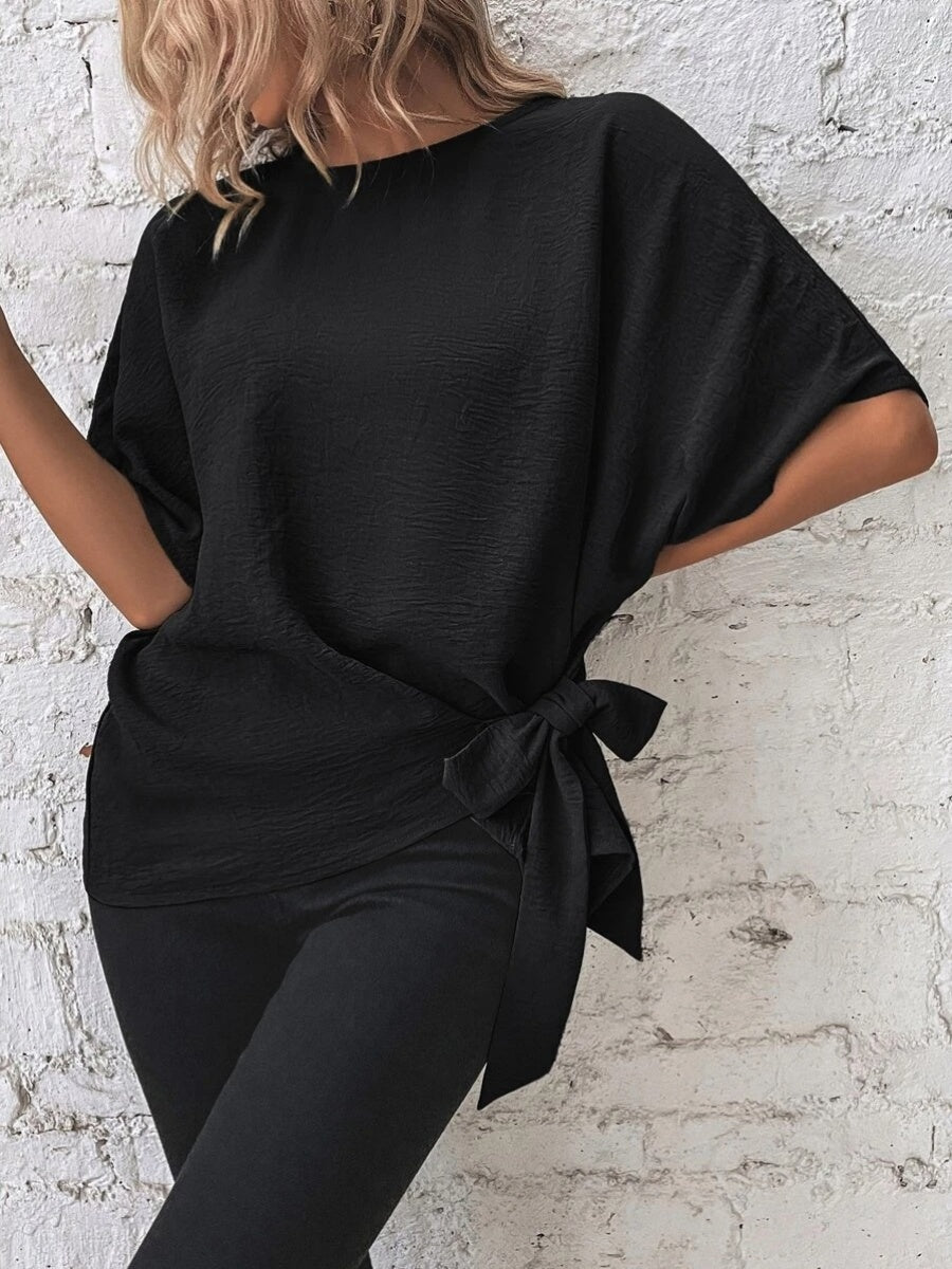 Batwing Sleeve Loose Casual Short-sleeved T-shirt