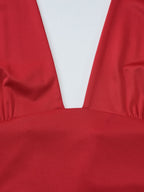 Deep V Backless Halter Jacket Tank Tops