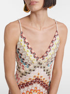 Colorful Crochet Lace Camisole Maxi Dress
