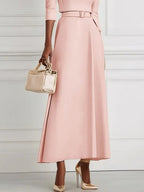 Waist-cinching Off-shoulder Long Dress