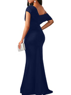 Sleeveless Off-shoulder Bodycon Long Dress
