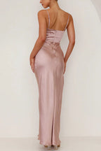 Backless Side Slit Maxi Cami Dress