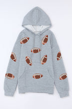 Blue Zone Planet | Drawstring Football Long Sleeve Hoodie
