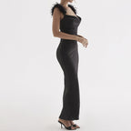 Suspender Neck Long Dress for Women