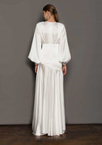 Phoebe V - neck Belted Slit Maxi Dress