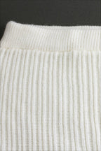Knit Sweater Tank Top & Split Skirt Sweater Dress
