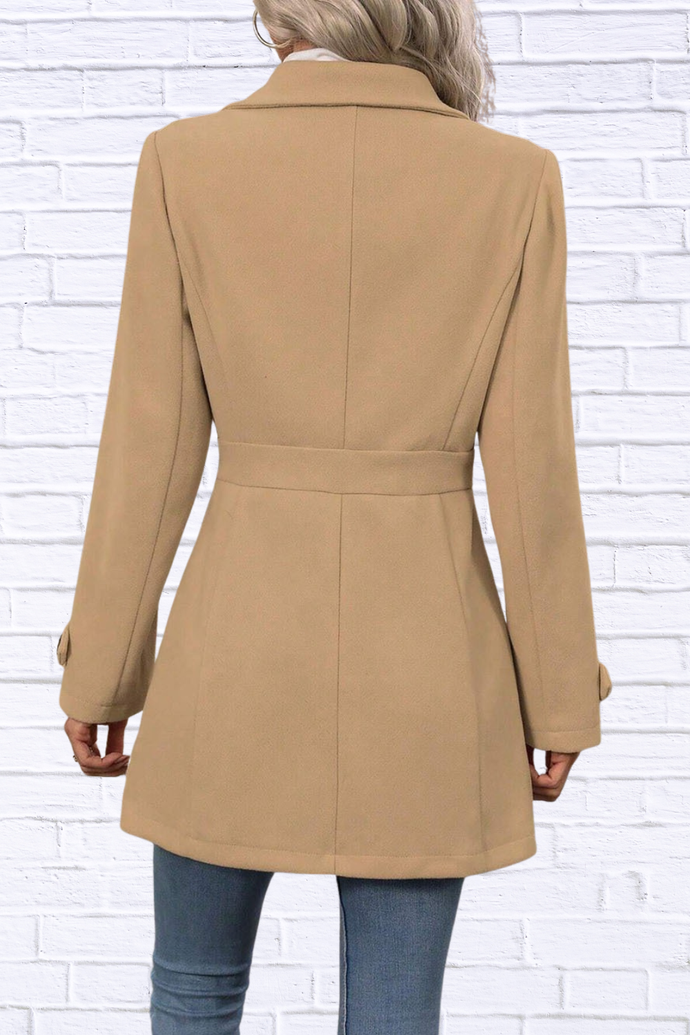 Collared Neck Button Up Coat