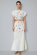 Gavrin Shell Diamond Top Midi Dress Set