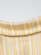 Retro Buttons Stripes Sexy Shirts