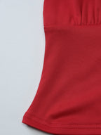 Deep V Backless Halter Jacket Tank Tops