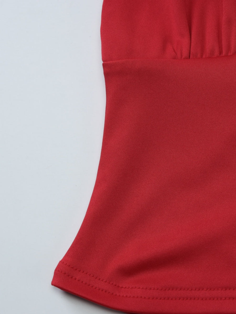 Deep V Backless Halter Jacket Tank Tops