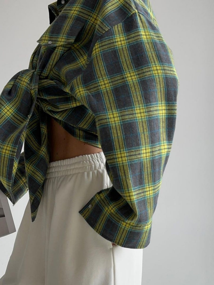 Plaid Oversize Coat Shirts