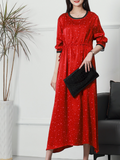 Petite Round Neck A-line Dress