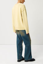 Round Neck Solid Color Pullover Sweater