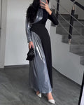 Fashion Elegant Color Matching Irregular Dress
