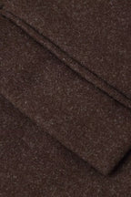 Relaxed Fit Wool Lapel Long Overcoat