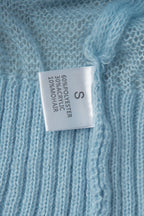 Sheer Blend Round Neck Knit Top