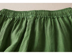 5-Color Thin Retro Daisy Embroidered Casual Shorts