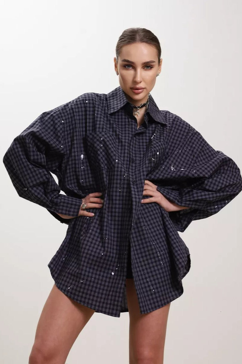 Casual Oversized Short Sleeve Blouse
