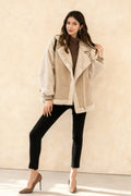 Harajuku Faux Leather Fur Patchwork Coat